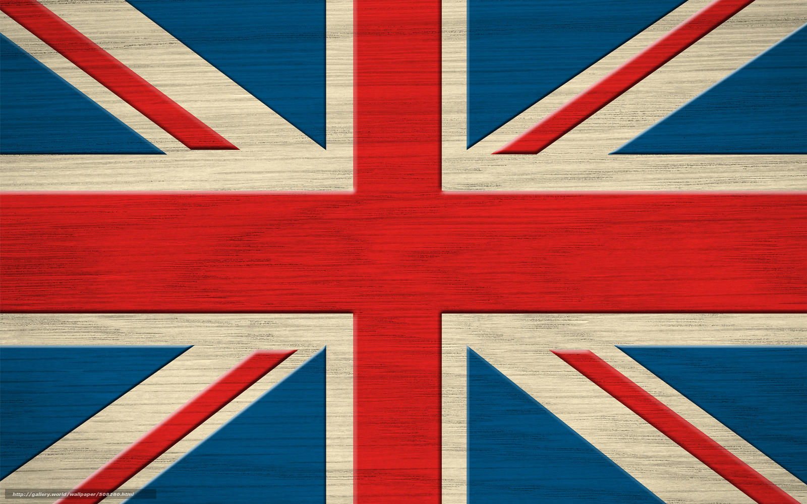 Union Jack on wood texture