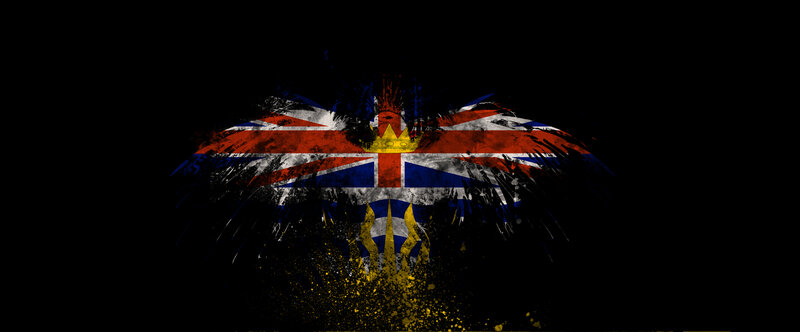 Union Jack with crown and wings