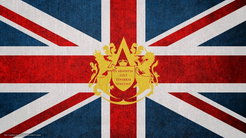 Union Jack with Royal Coat of Arms