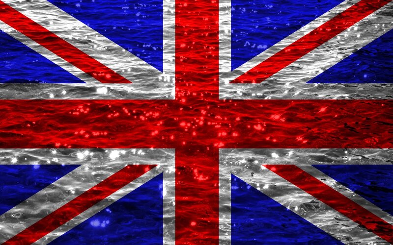 Union Jack with water texture