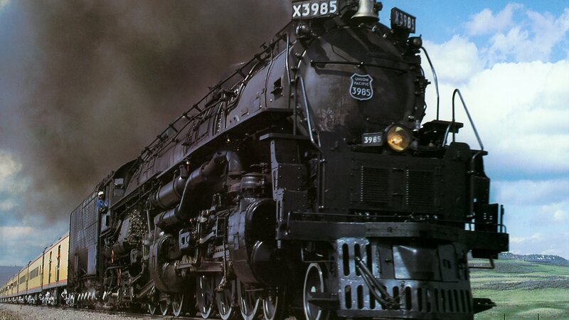 Union Pacific Steam Locomotive — Black, Dramatic