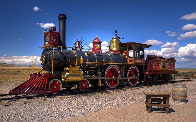 Union Pacific Steam Locomotive — Blue