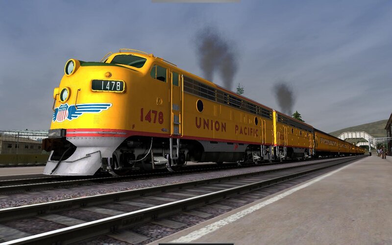 Union Pacific train at station