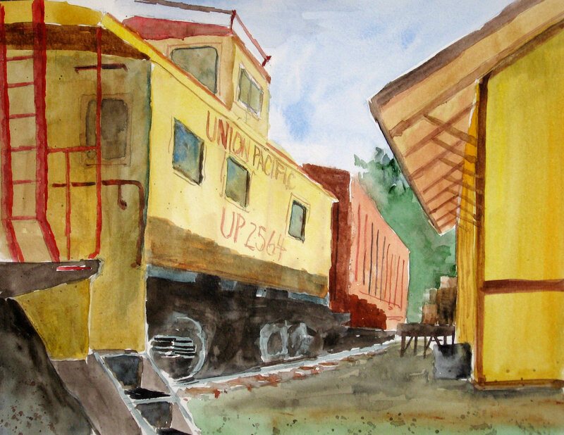 Union Pacific train car