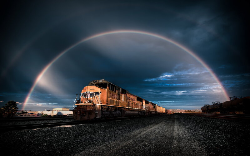 Union Pacific Train — Orange