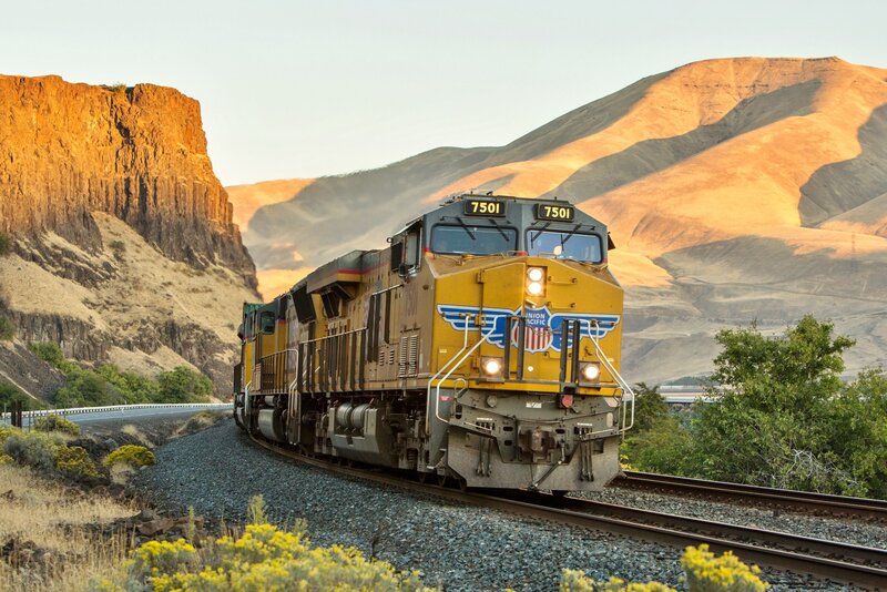 Union Pacific Train — Yellow, Dramatic