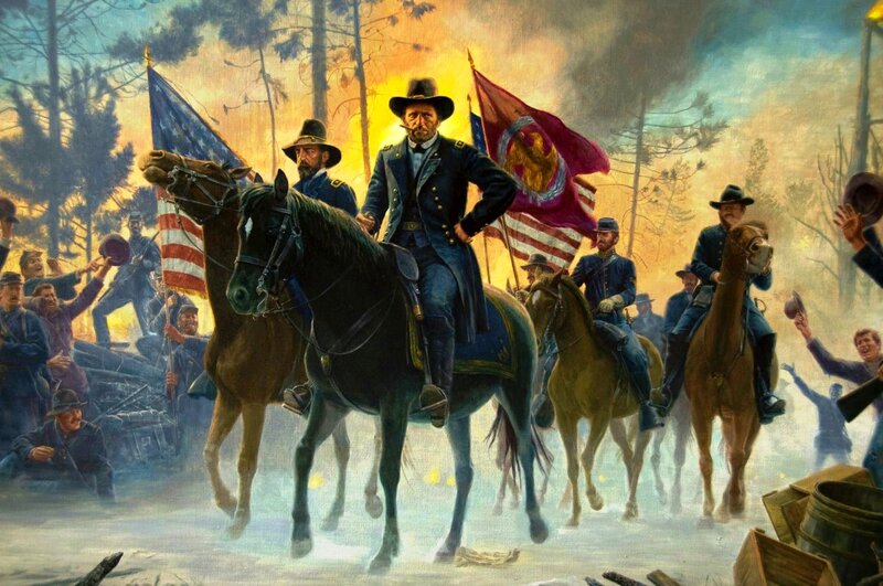 Union Soldiers on Horseback
