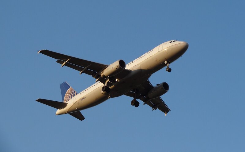 United Airlines Airplane — Blue, Calm