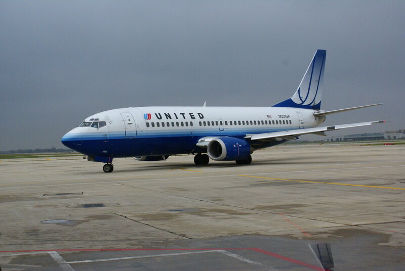United Airlines airplane on tarmac