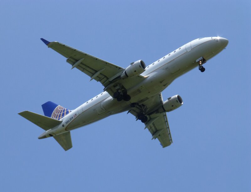 United Airlines Jet — Blue