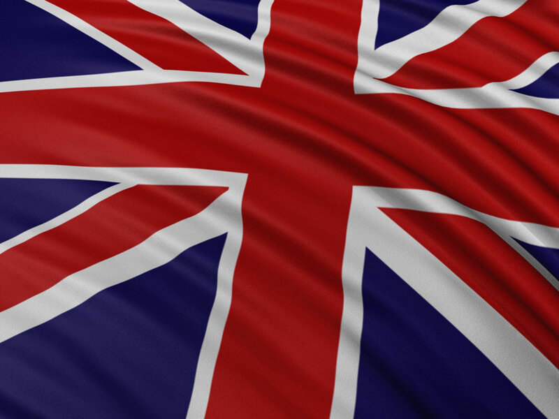 United Kingdom flag waving