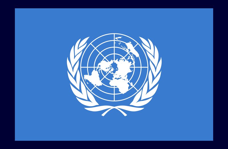 United Nations Flag — Blue, Neutral, Vector Art