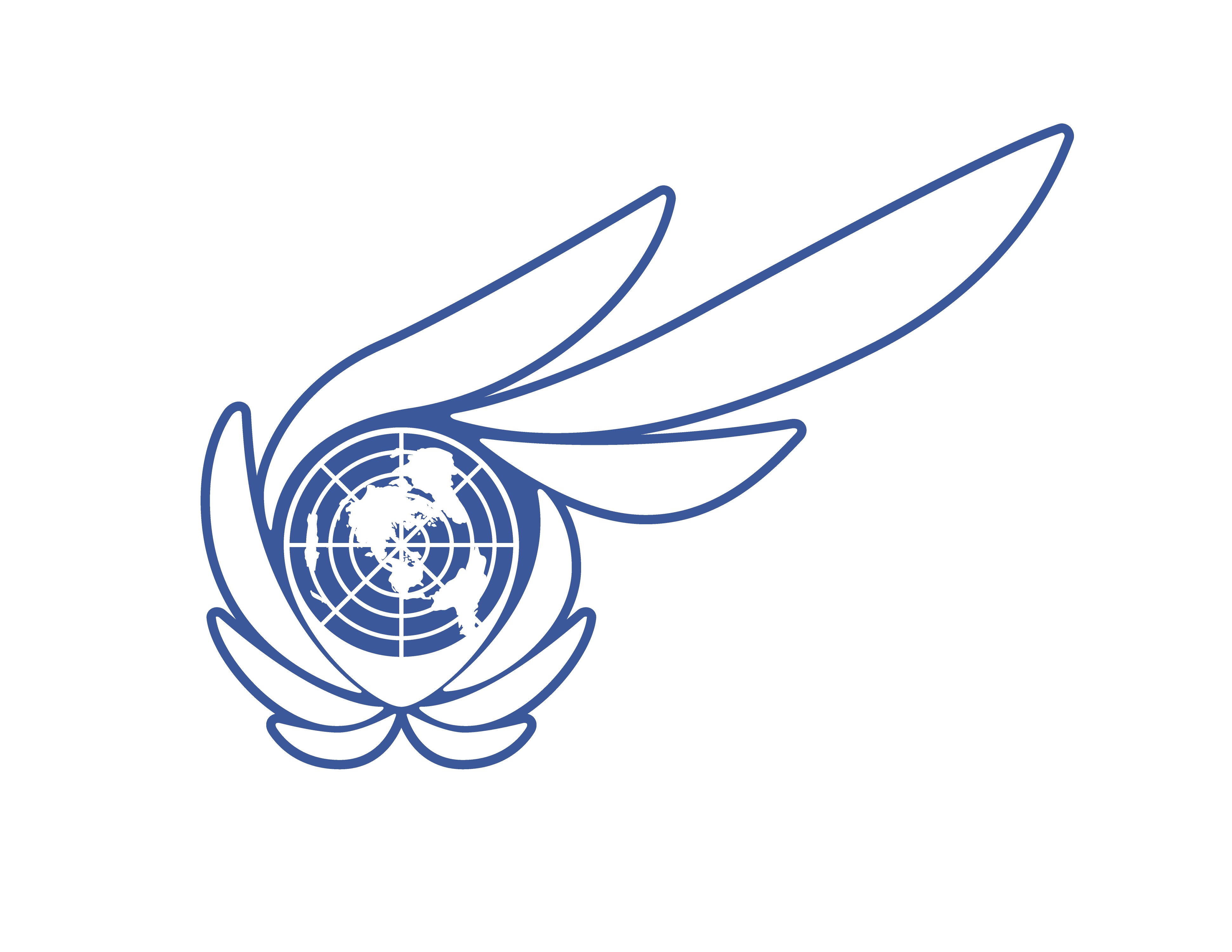 United Nations logo with wings