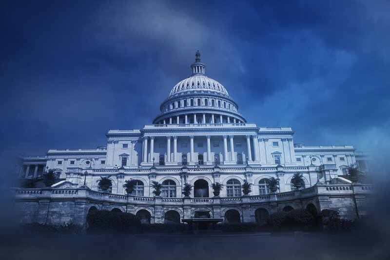 United States Capitol Building — Blue, Dramatic