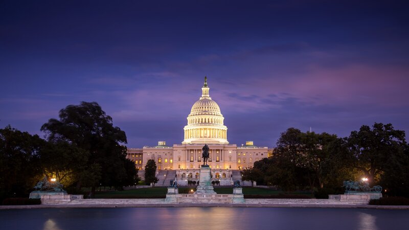 United States Capitol Building — Blue, Serene, Night