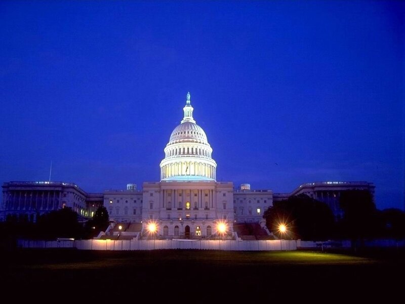 United States Capitol Building — Blue, Serene