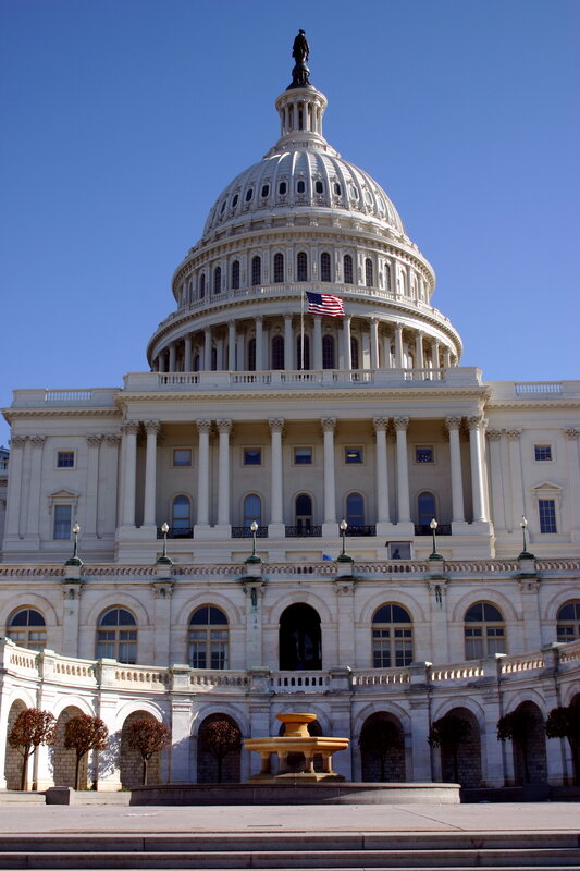 United States Capitol Building — White, Dramatic, Afternoon