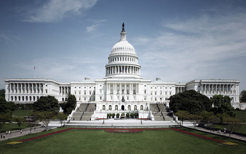 United States Capitol Building — White, Serene, Afternoon, Photograph