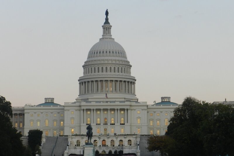 United States Capitol Building — White, Serene, Sunset