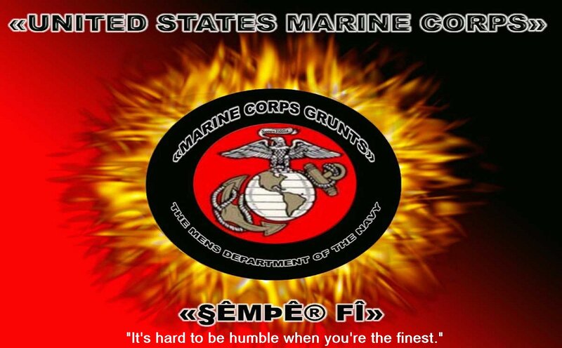 United States Marine Corps Emblem — Red, Dramatic, Digital Art