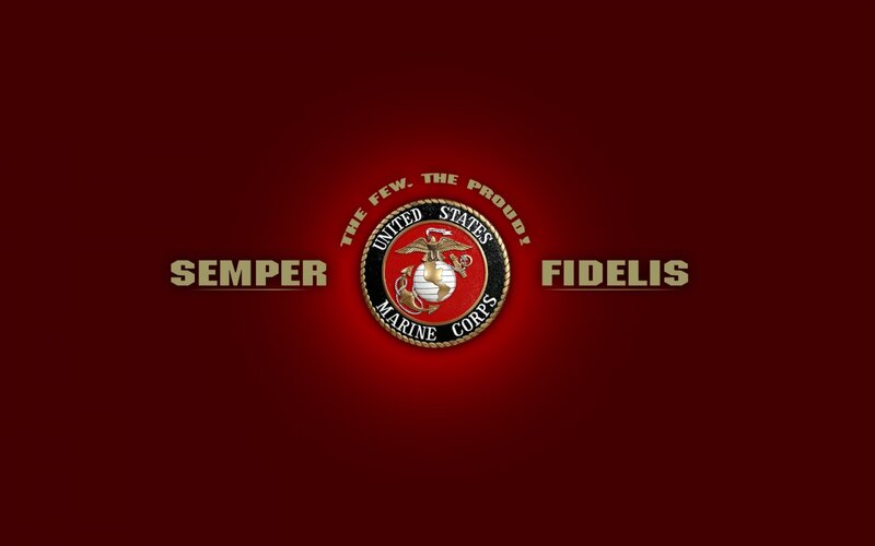 United States Marine Corps Emblem — Red, Proud