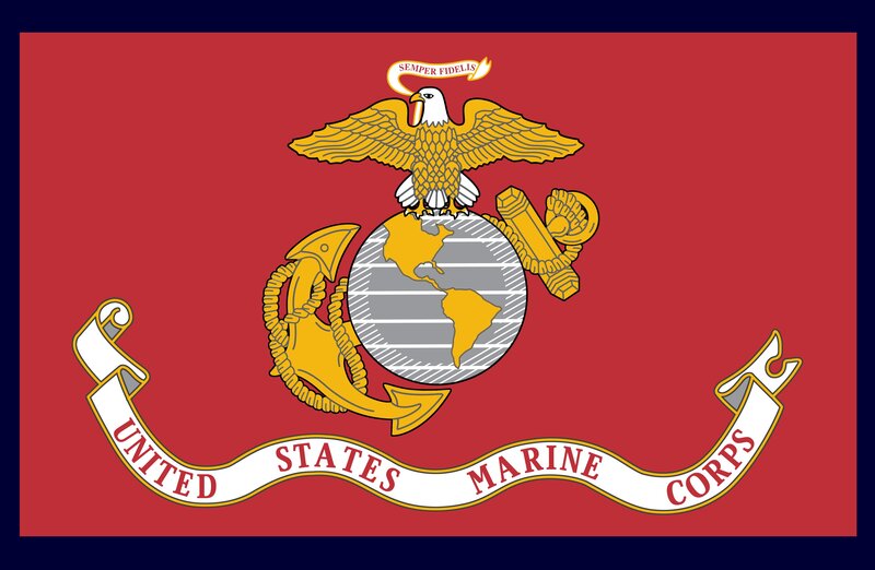 United States Marine Corps Flag — Red, Formal, Vector Art
