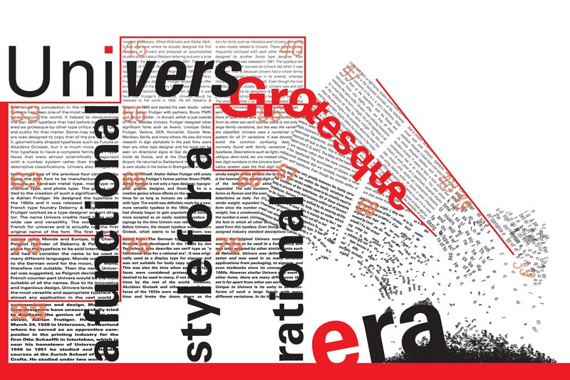 Univers typeface design