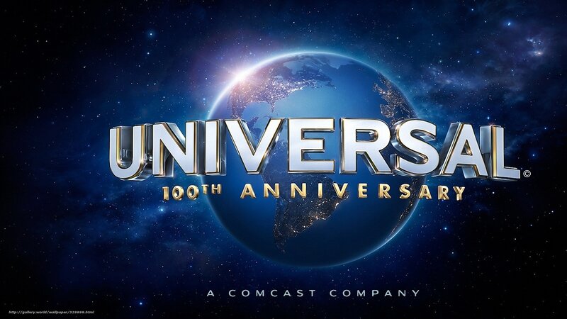 Universal Logo with Earth — Blue, Dramatic, Night