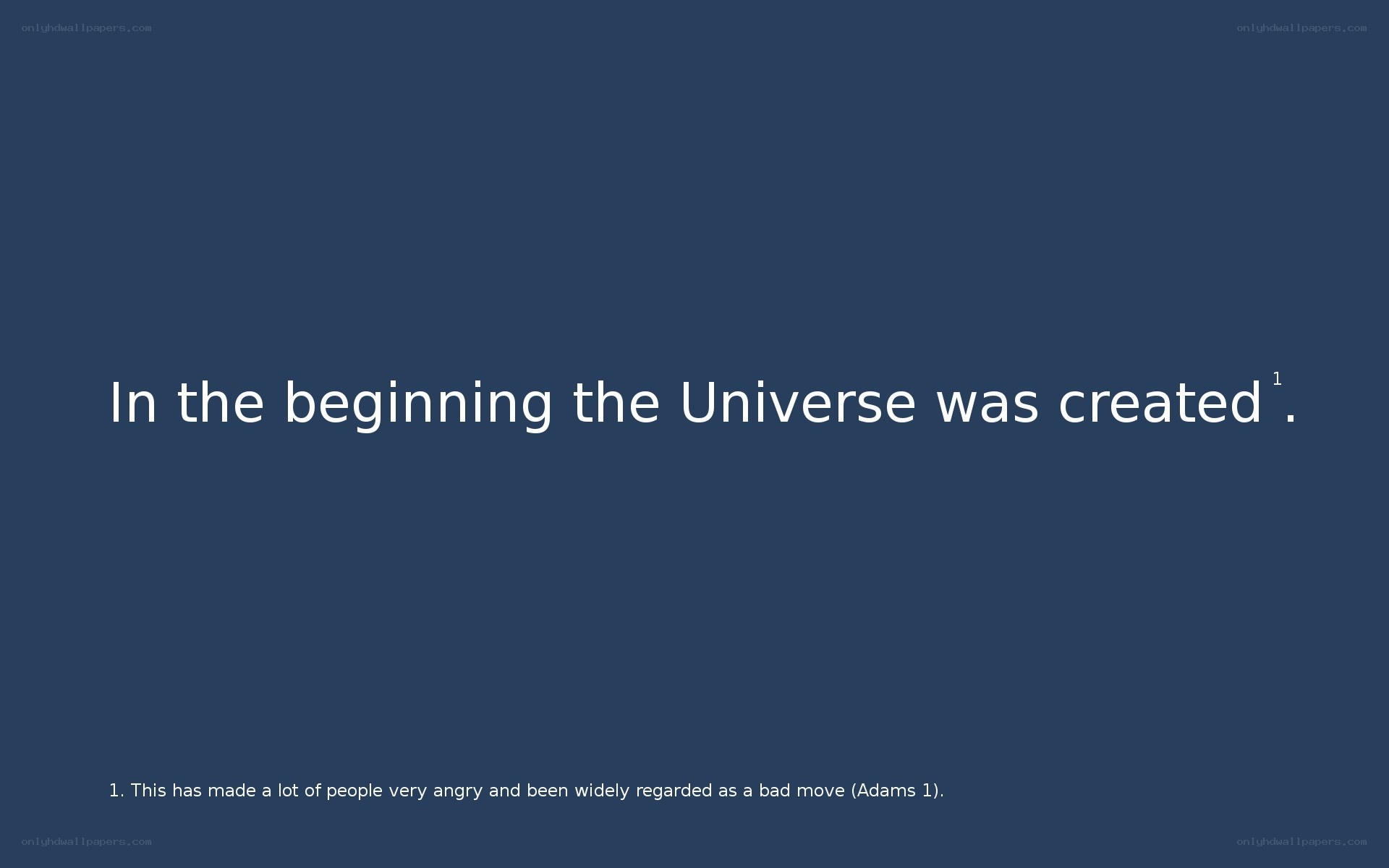 universe creation statement