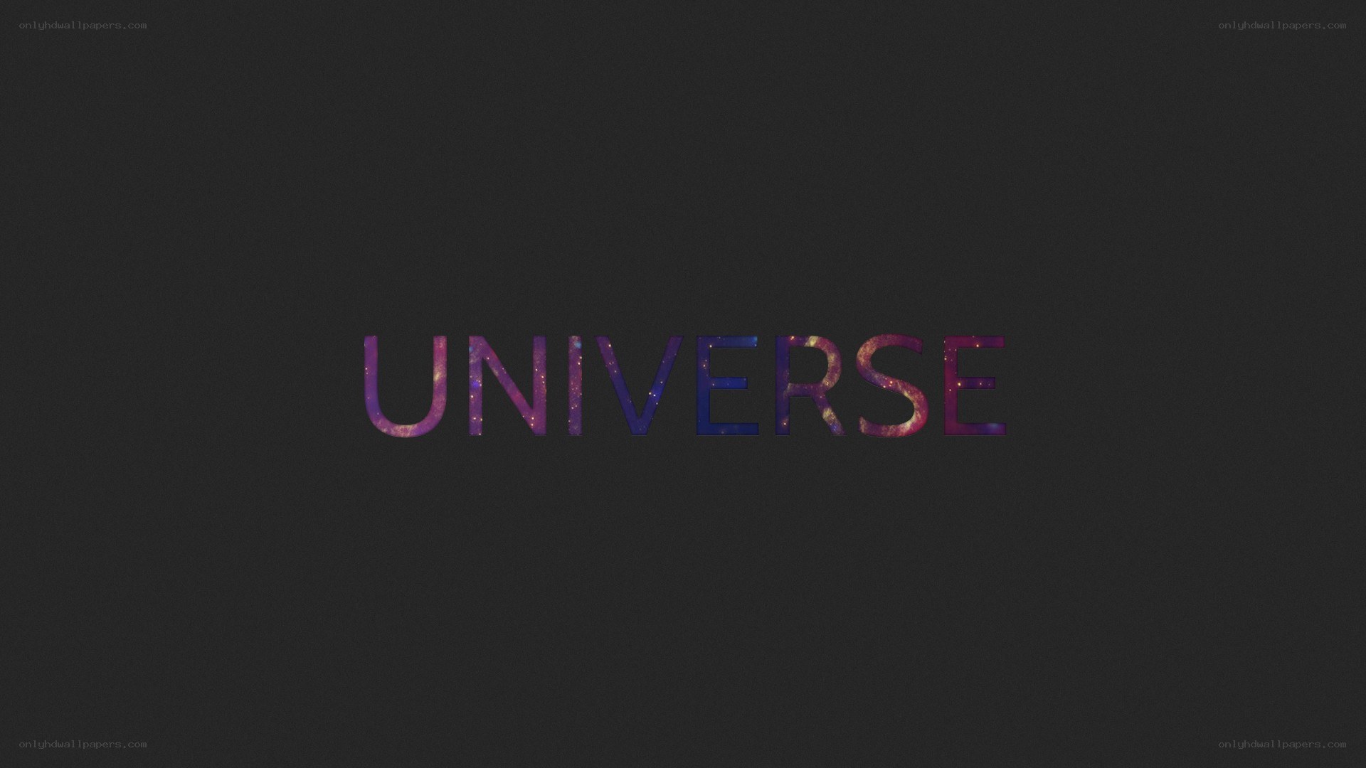 universe text with galaxy effect