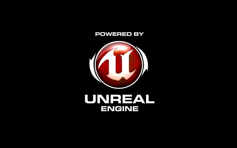 Unreal Engine Logo — Black, Minimalist