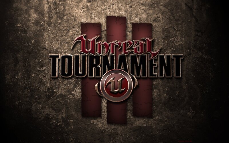 Unreal Tournament Logo — Black, Dark