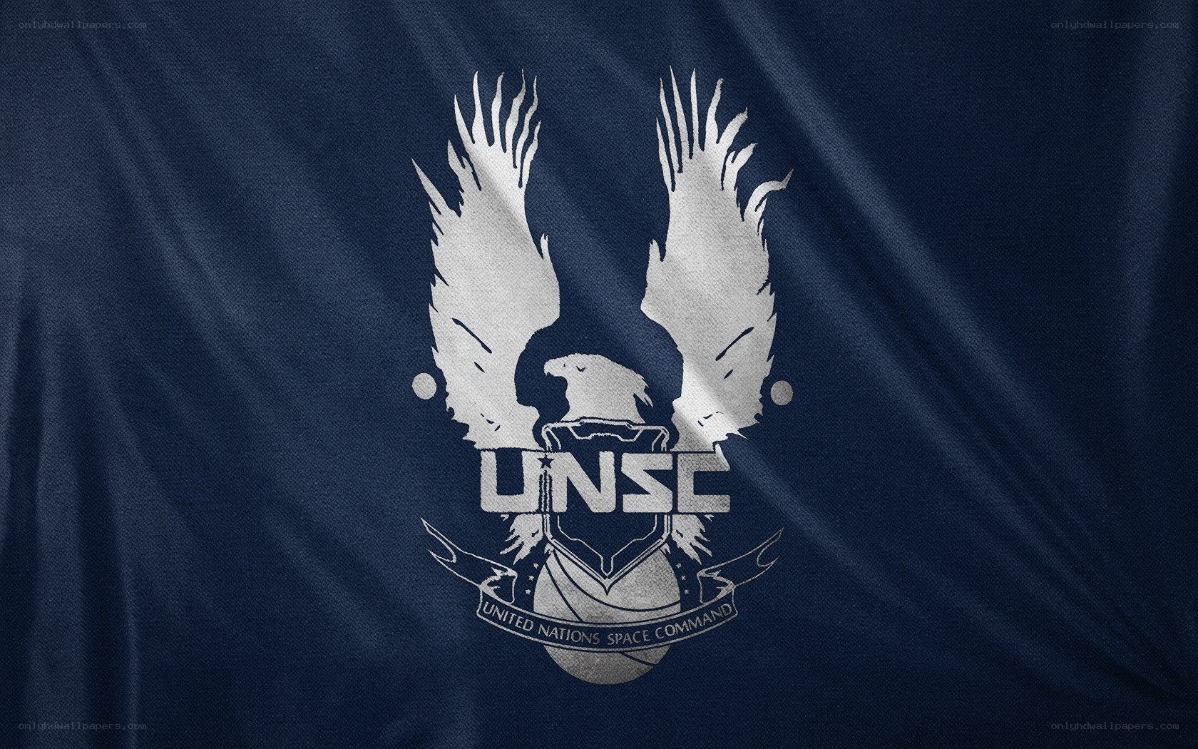 UNSC emblem on fabric
