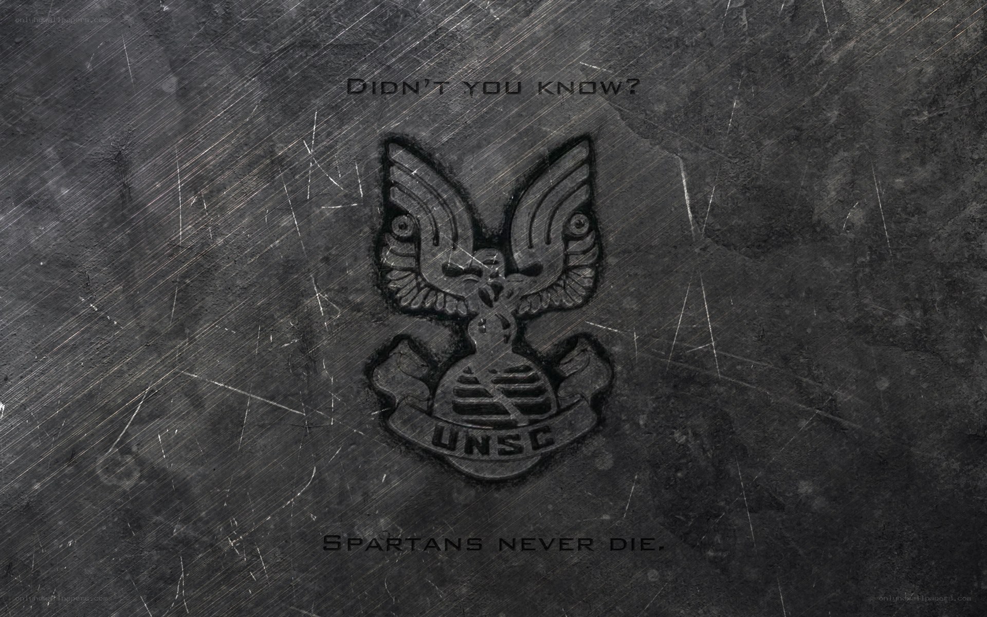 UNSC emblem with slogan
