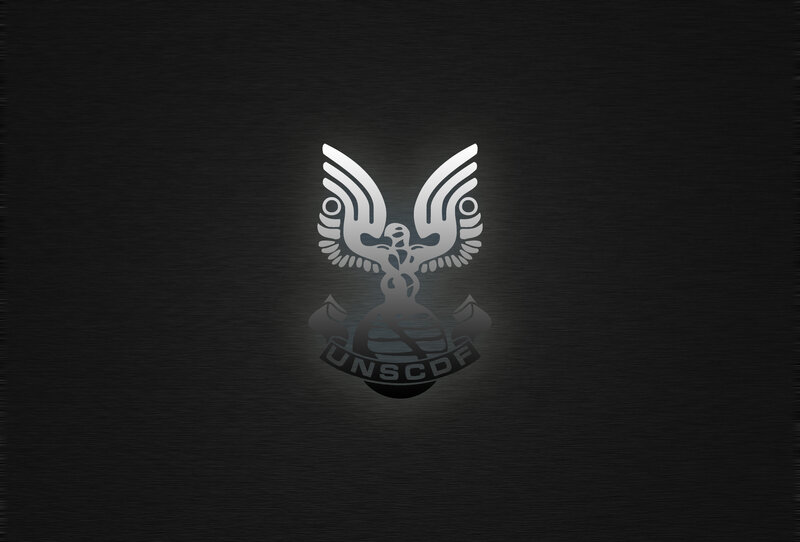 UNSCDF emblem on dark background
