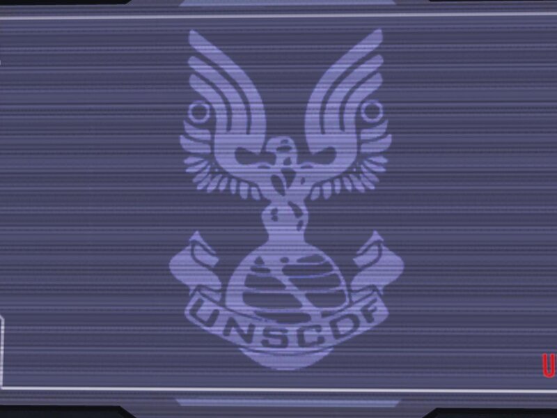 UNSCDF emblem on screen