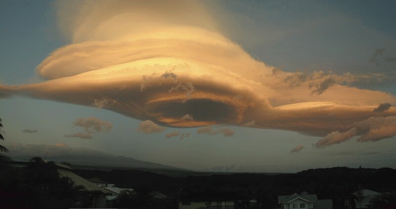 Unusual cloud formation at sunset