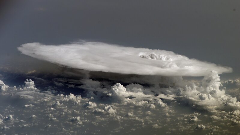 unusual cloud formation from above