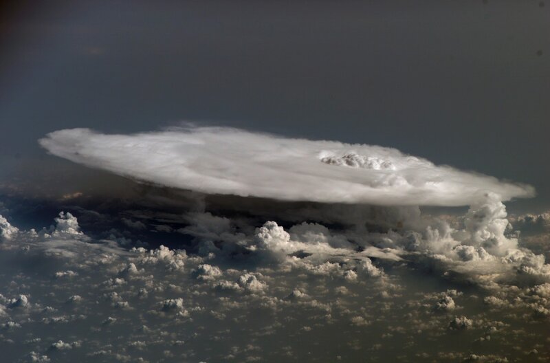 Unusual cloud formation from space