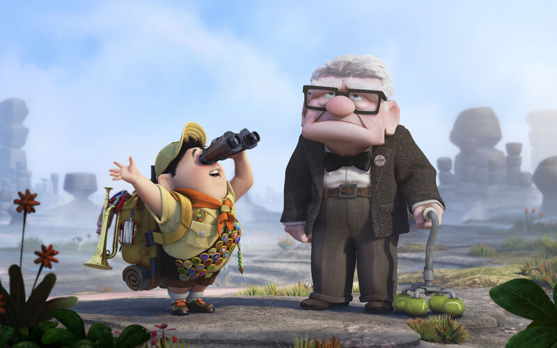 Up: Carl and Russell in the wild