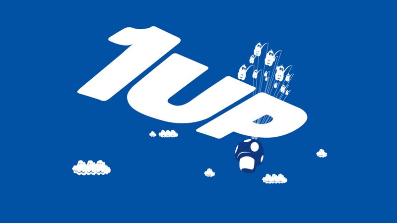 Up movie logo with mushrooms