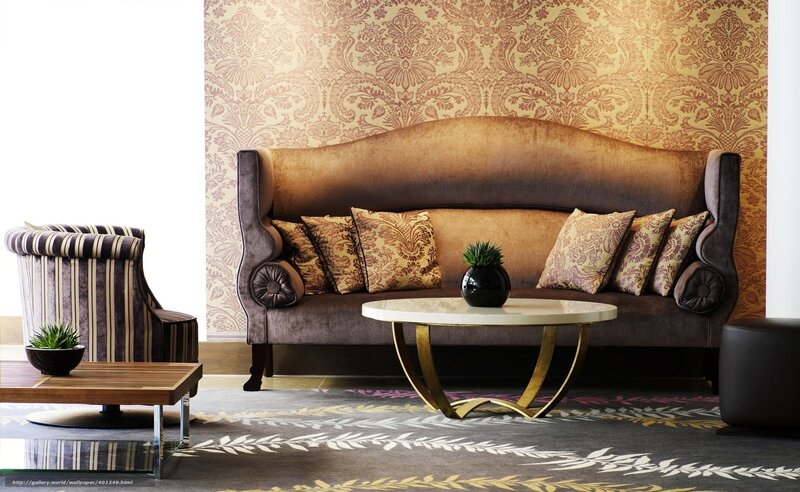 Upholstered Sofa in Living Room