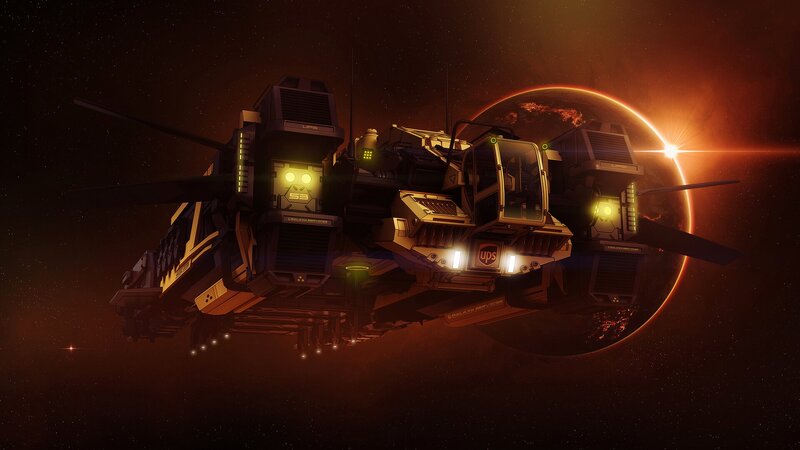 UPS Spaceship in Orbit