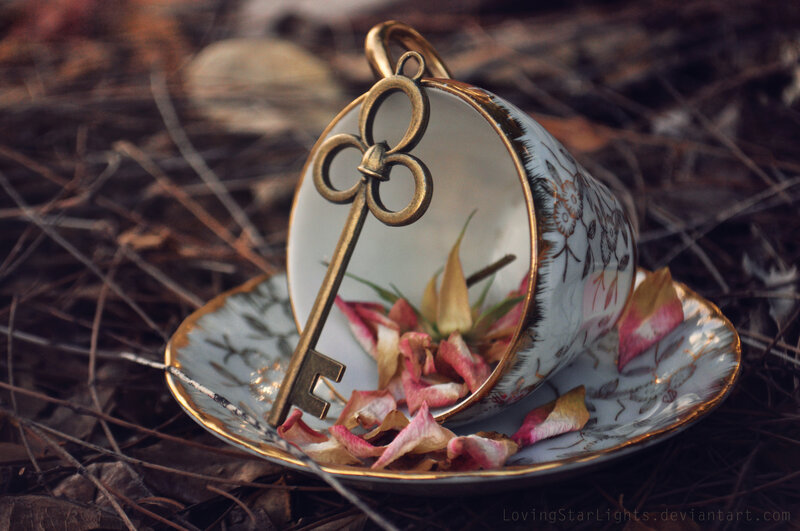 Upside-down Teacup with Key