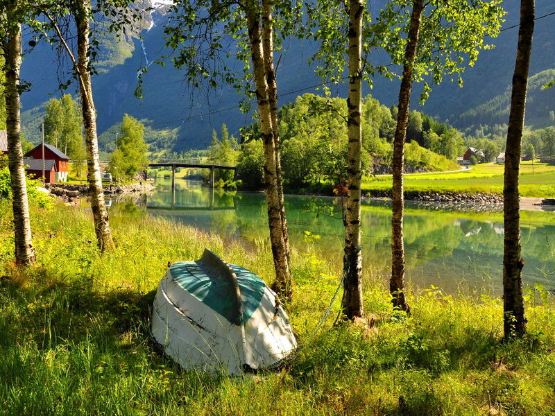 Upturned Boat on Grass