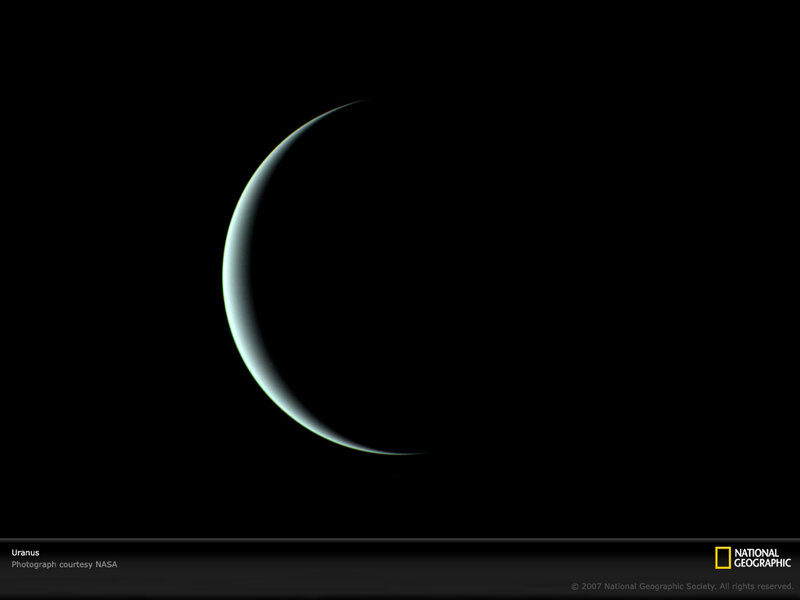 Uranus planet crescent