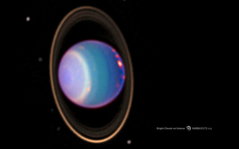 Uranus Planet with Rings — Blue