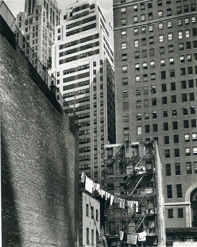 Urban alleyway with laundry