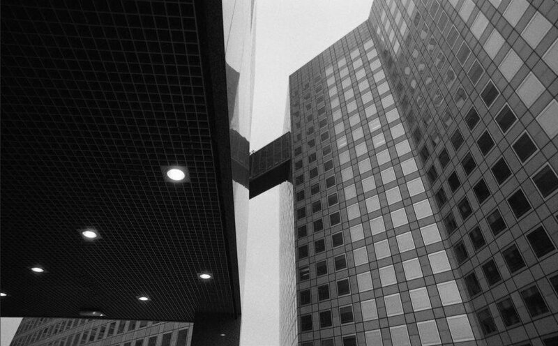 Urban architecture in black and white