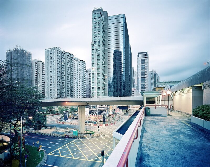 Urban cityscape with high-rise buildings